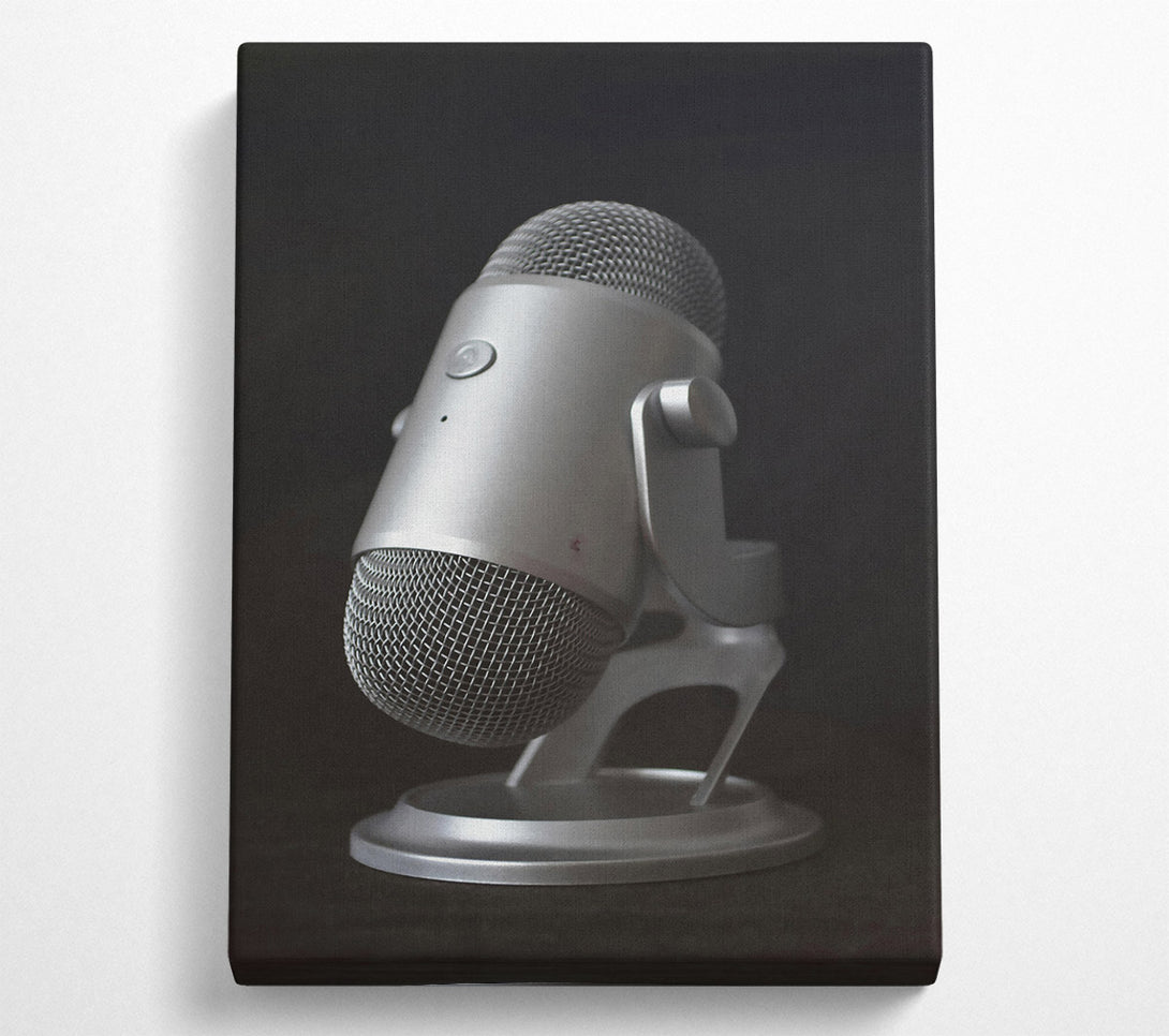  A Canvas Print of Silver Microphone Ready Canvas Print