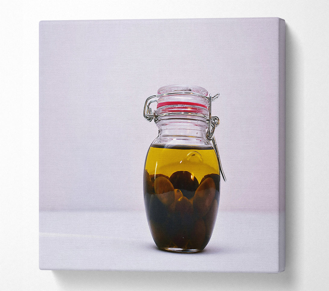  A Canvas Print of Golden Olive Embrace Canvas Art