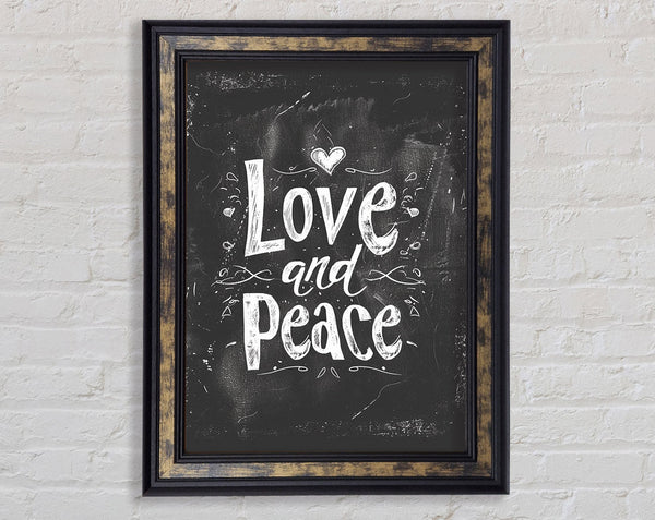 Love And Peace Framed Print