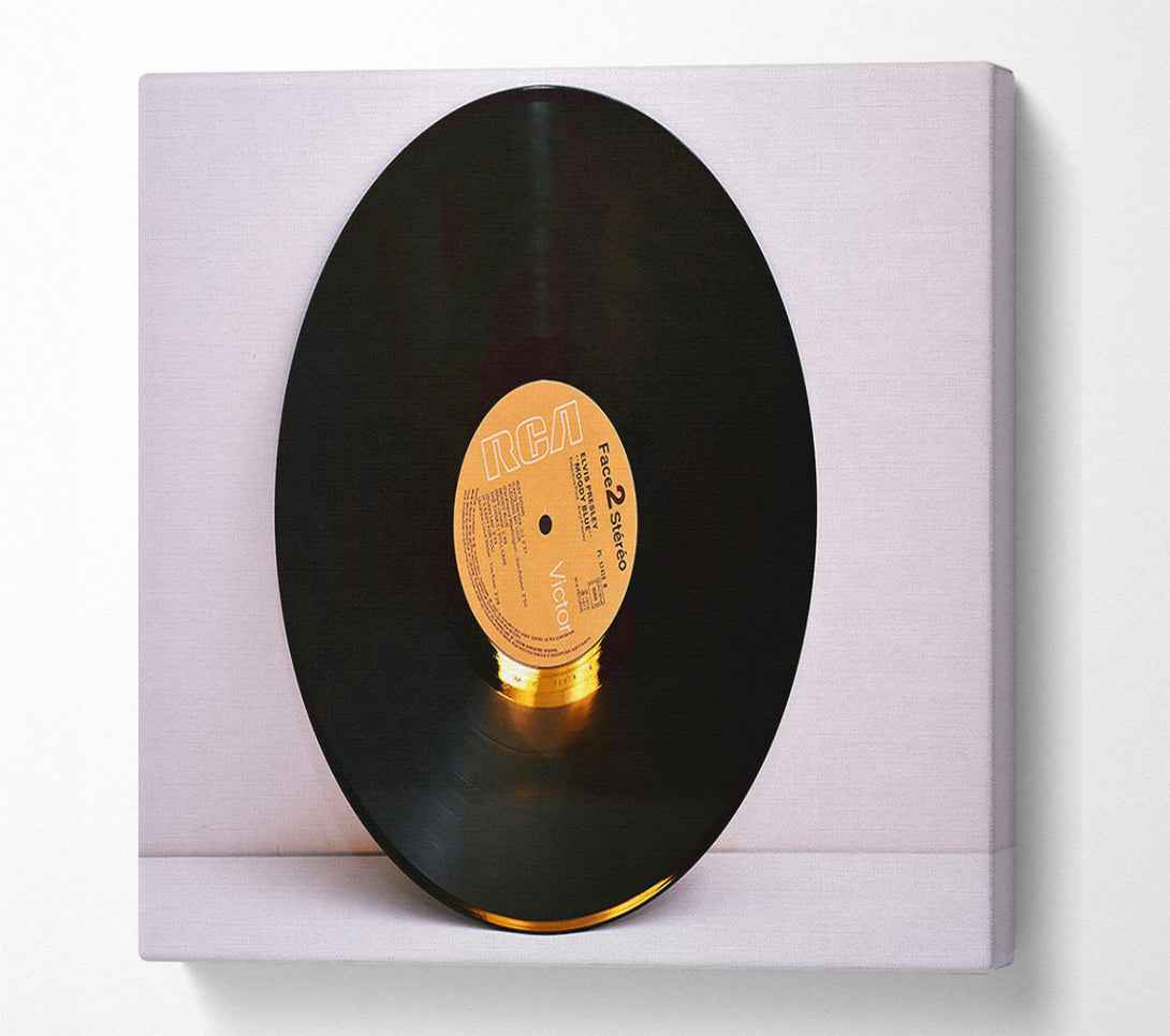  A Canvas Print of Golden Vinyl Spin Canvas Wall Art