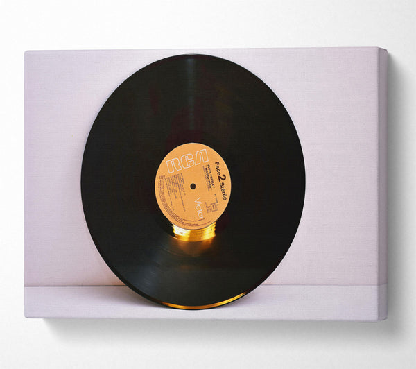  A Canvas Print of Golden Vinyl Spin Canvas Wall Art