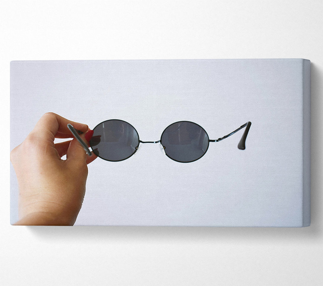  A Canvas Print of Black Circle Shades Canvas Art