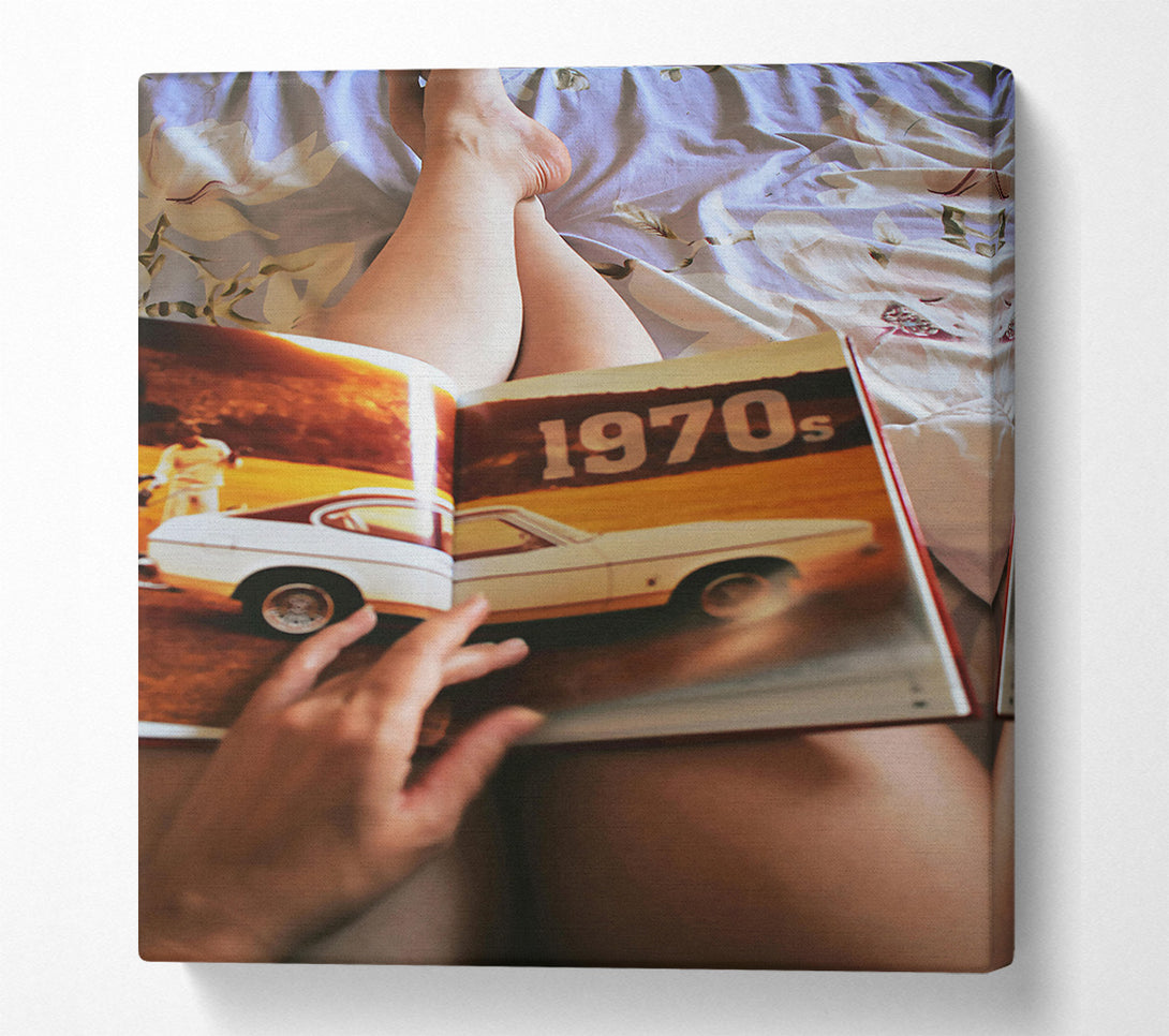  A Canvas Print of Golden 1970S Nostalgia Canvas Wall Art