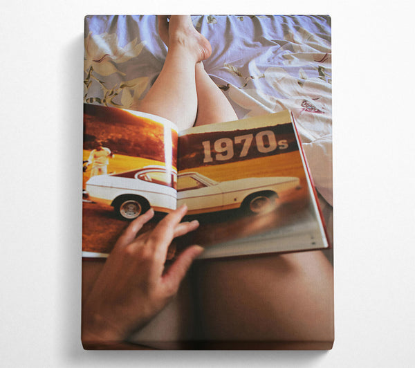  A Canvas Print of Golden 1970S Nostalgia Canvas Wall Art