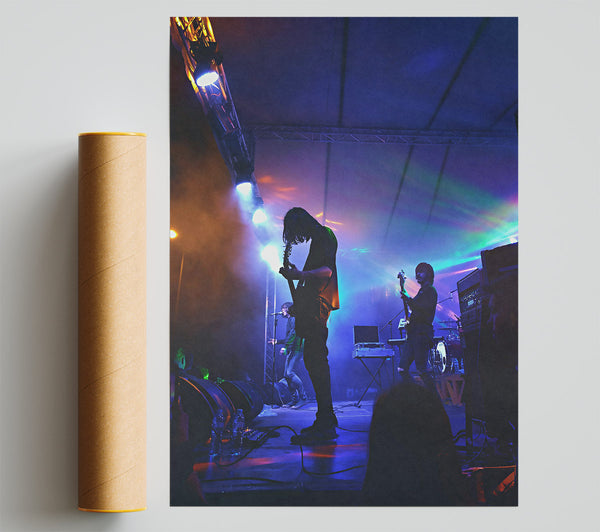 Blue Stage Lights Print