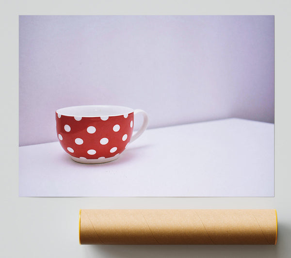 Red Polka Dot Mug Poster