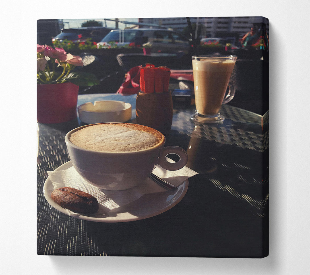  A Canvas Print of Creamy Coffee Sunbeams Canvas Wall Art