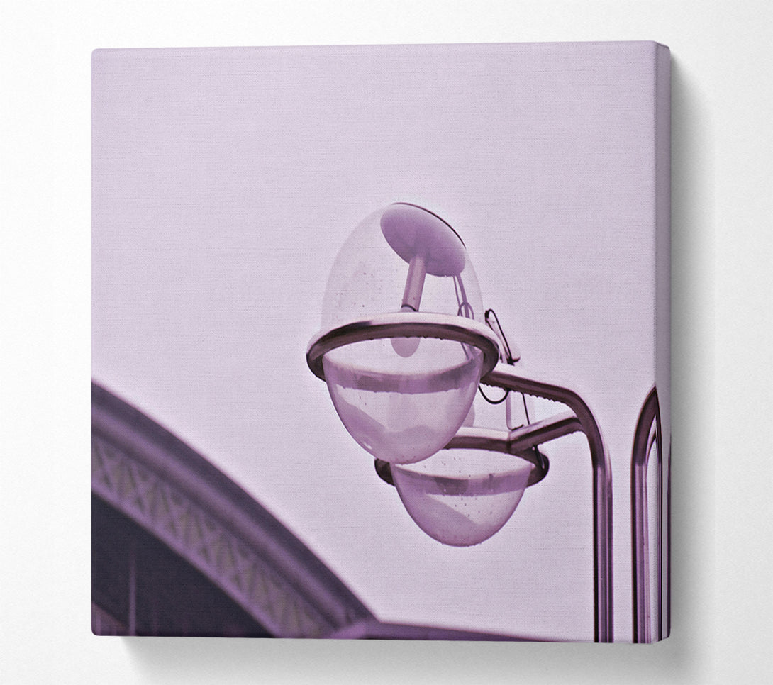  A Canvas Print of Lavender Streetlight Gloom Canvas Art