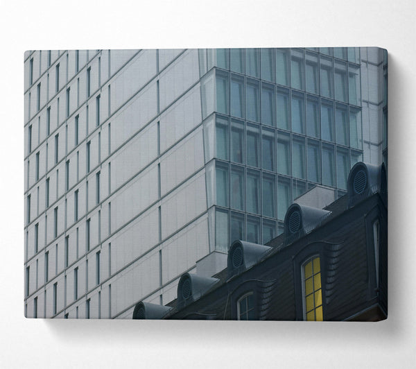 A Canvas Print of Blue Glass Skyline Canvas Wall Art