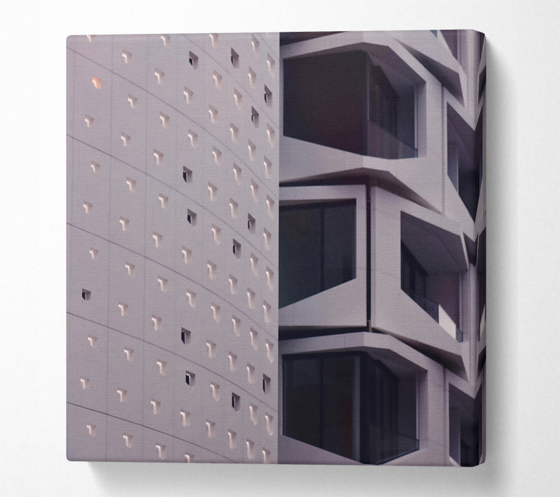  A Canvas Print of Pale Grey Facade Canvas Wall Art