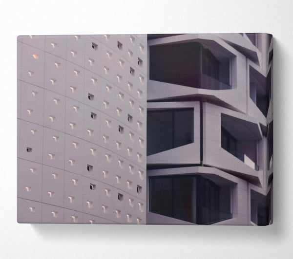  A Canvas Print of Pale Grey Facade Canvas Wall Art