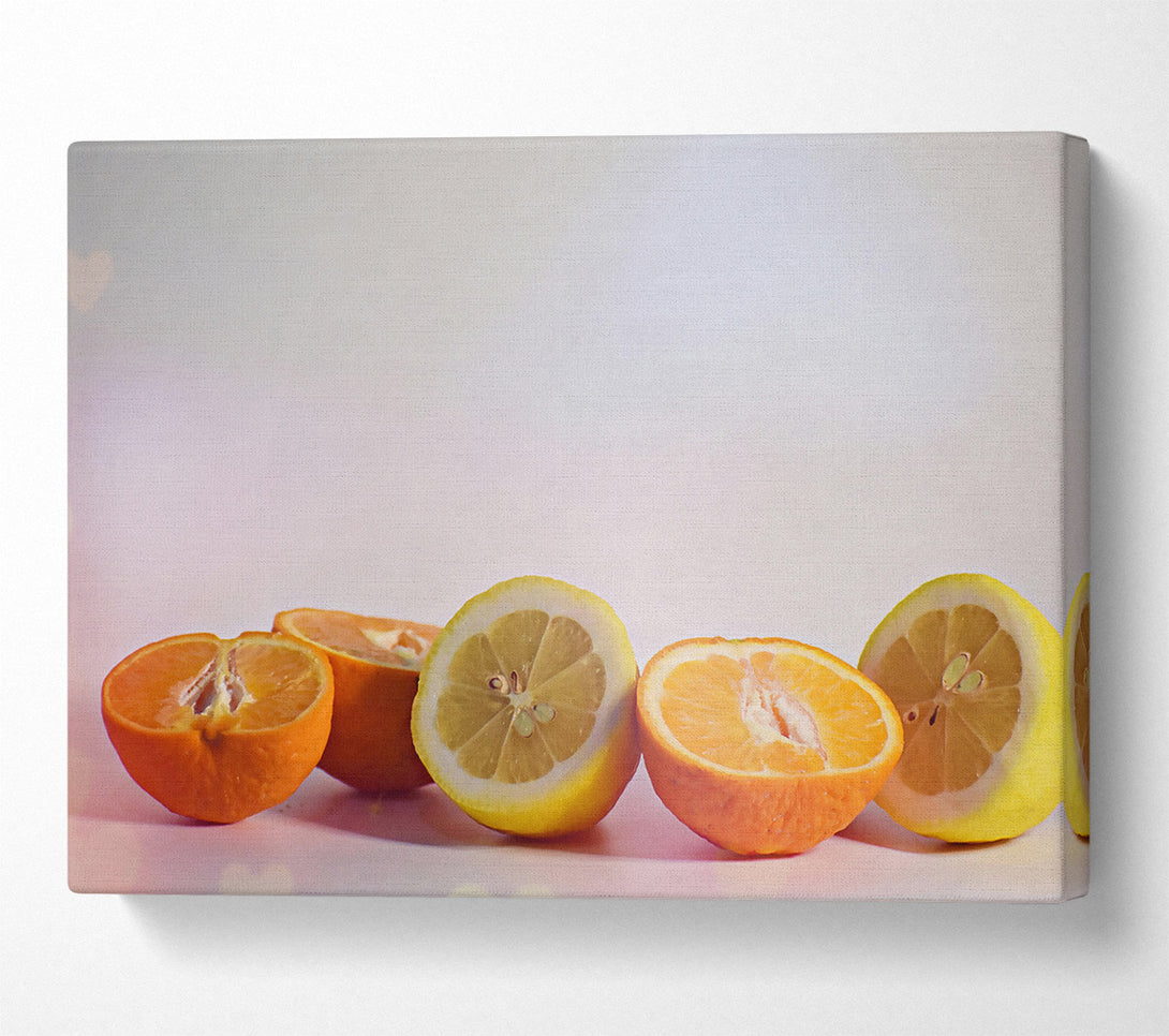  A Canvas Print of Yellow Citrus Still Life Canvas Art