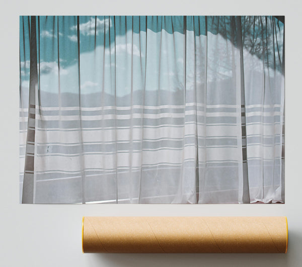 Blue Sky Through Lace Giclee Print