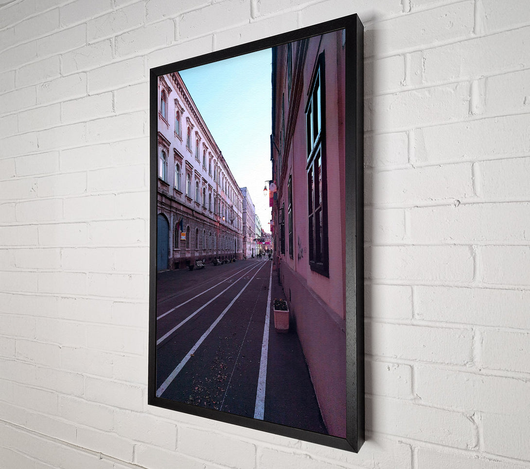  A Canvas Print of Pink City Street Canvas Art