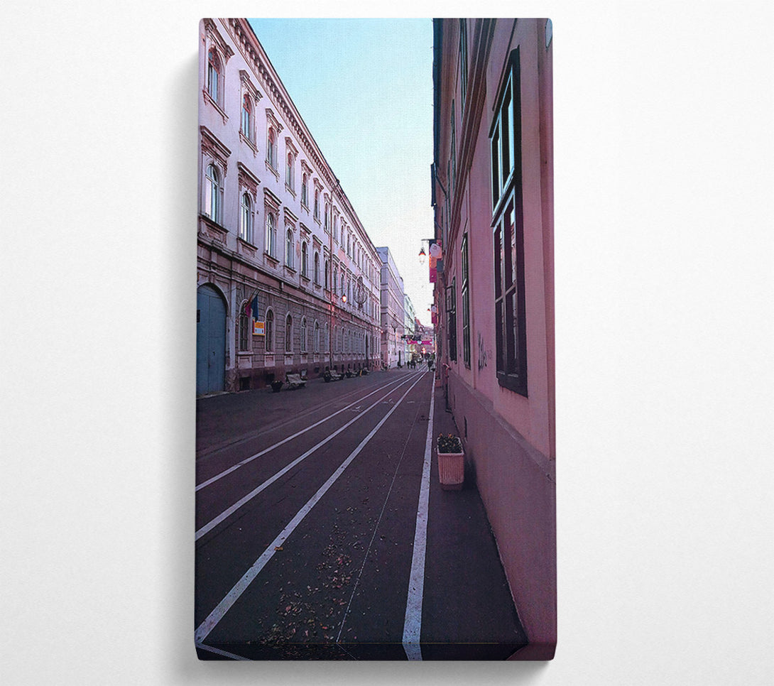  A Canvas Print of Pink City Street Canvas Art