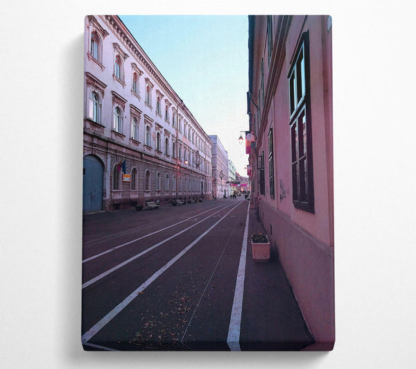  A Canvas Print of Pink City Street Canvas Art