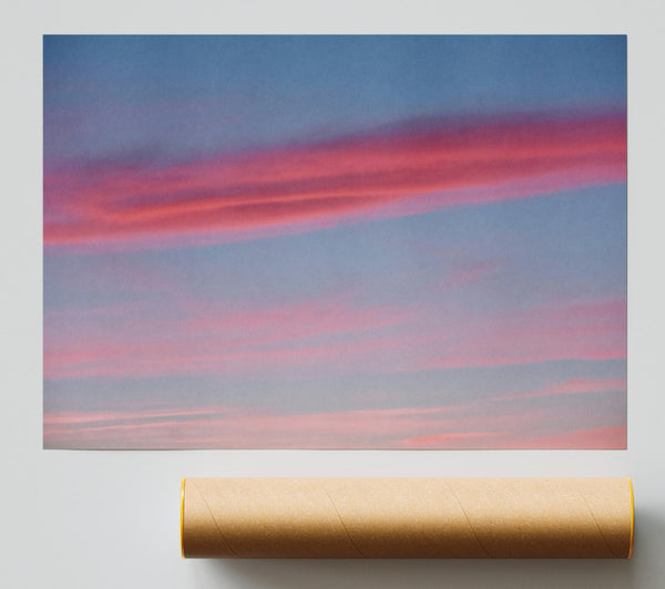 Pink Sky Stripes Giclee Print