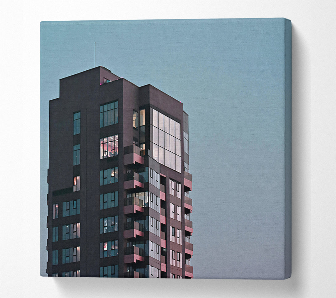  A Canvas Print of Skyline At Dusk Canvas Art