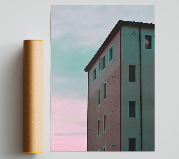 Pink Dusk Windows Print