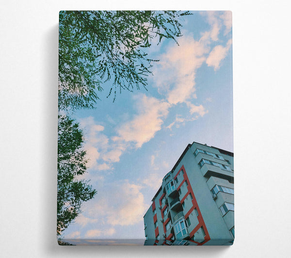  A Canvas Print of Blue Sky Building Dreams Canvas Art