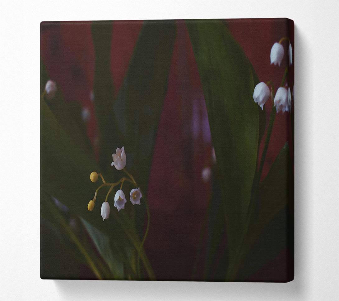  A Canvas Print of Burgundy Lily Blooms Canvas Art