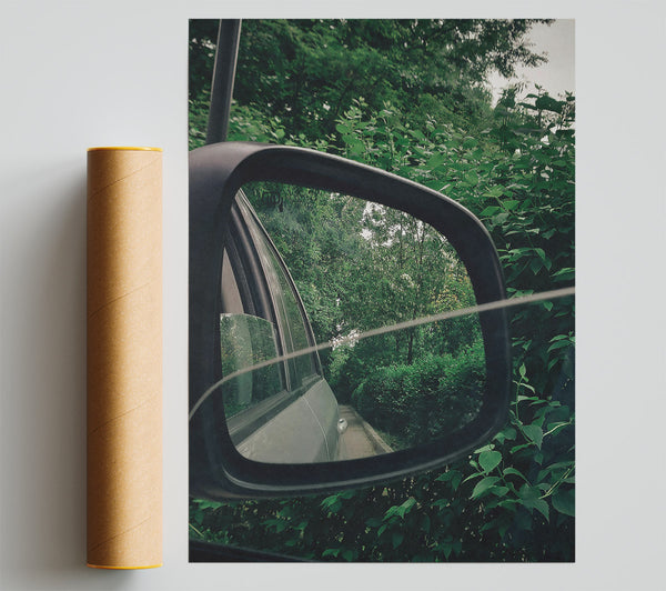 Green Mirror Reflections. Print