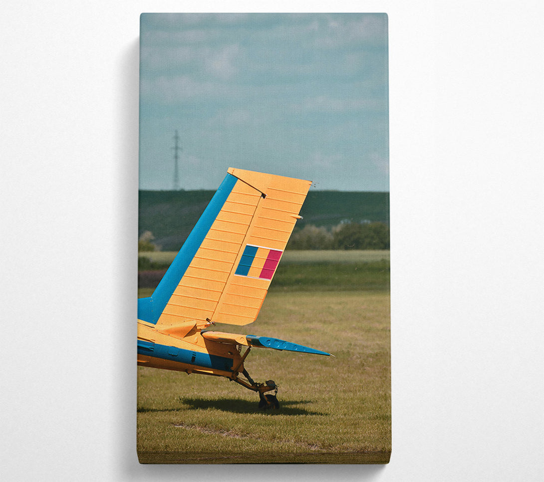  A Canvas Print of Yellow Plane Tail Canvas Art