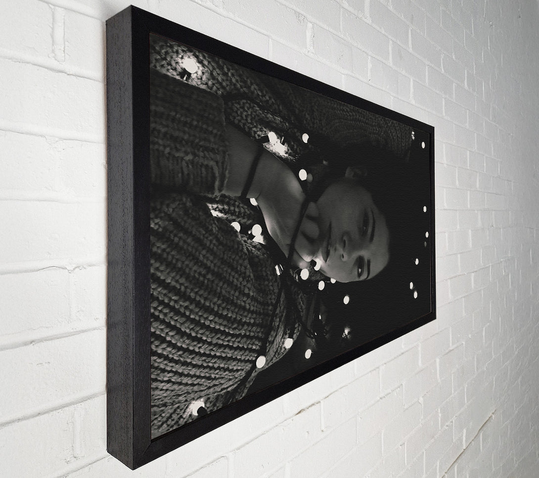  A Canvas Print of White Lights And Grey Canvas Print