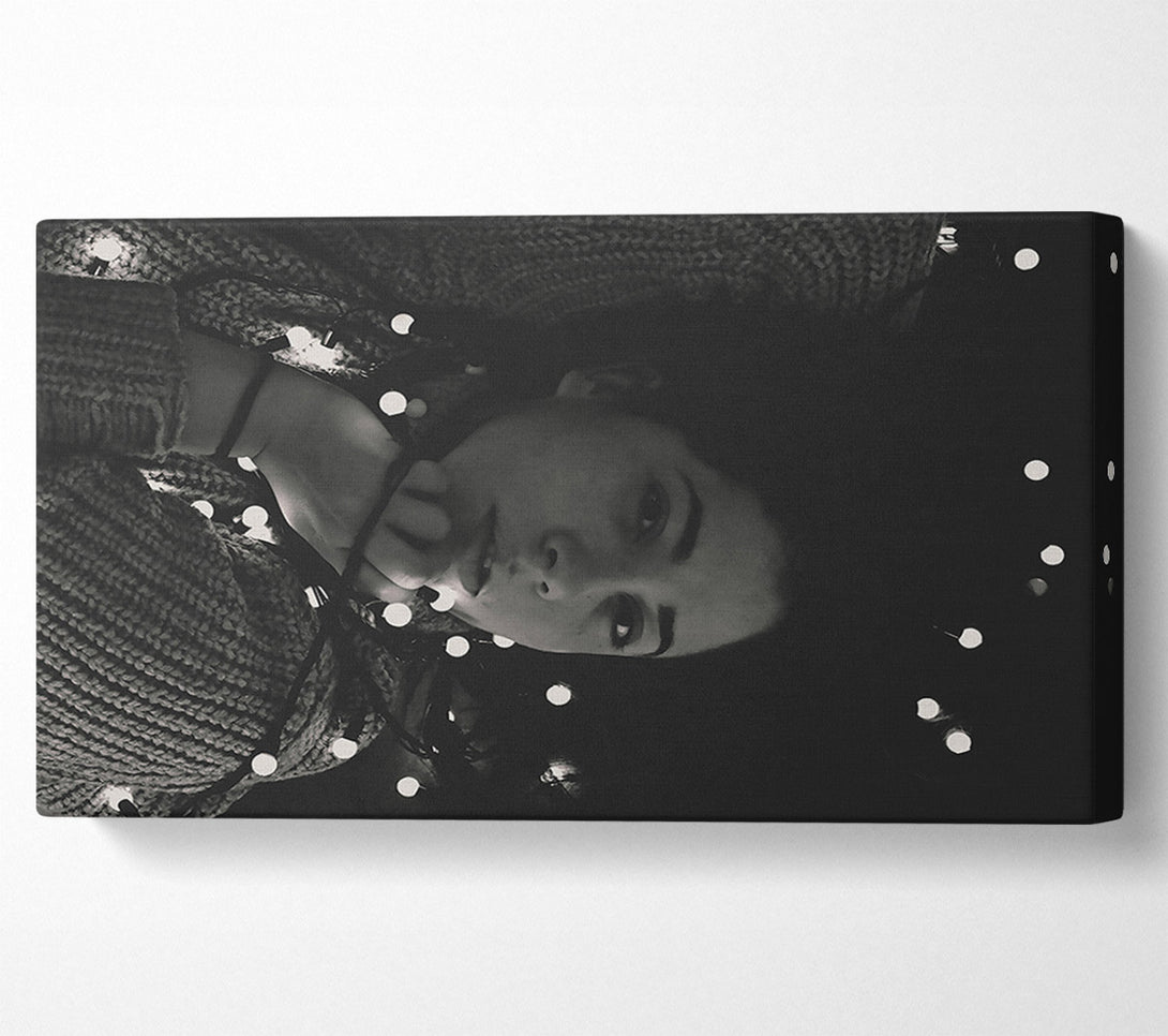  A Canvas Print of White Lights And Grey Canvas Print