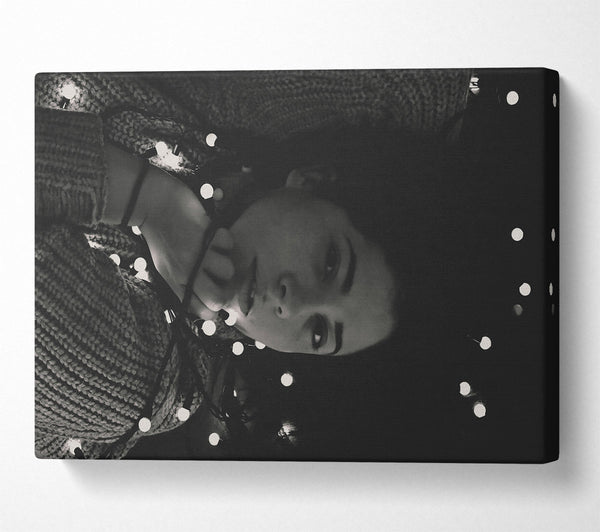  A Canvas Print of White Lights And Grey Canvas Print