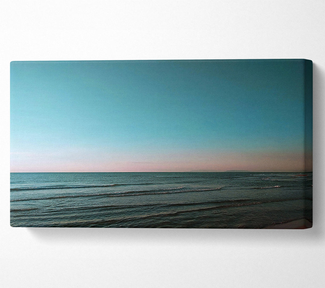  A Canvas Print of Teal Horizon Calm Canvas Print