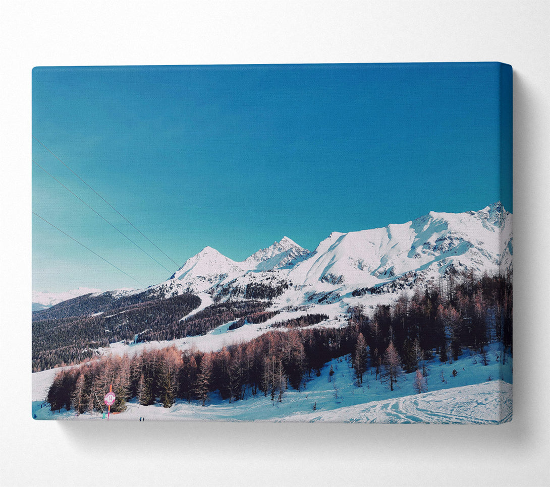  A Canvas Print of Azure Mountain Majesty Canvas Wall Art