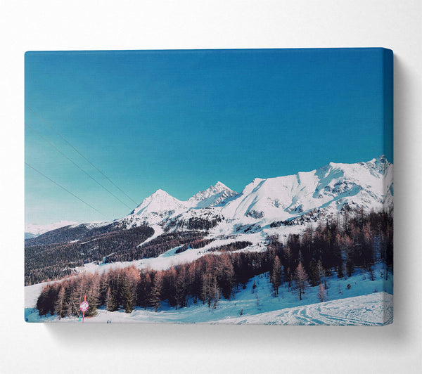 A Canvas Print of Azure Mountain Majesty Canvas Wall Art