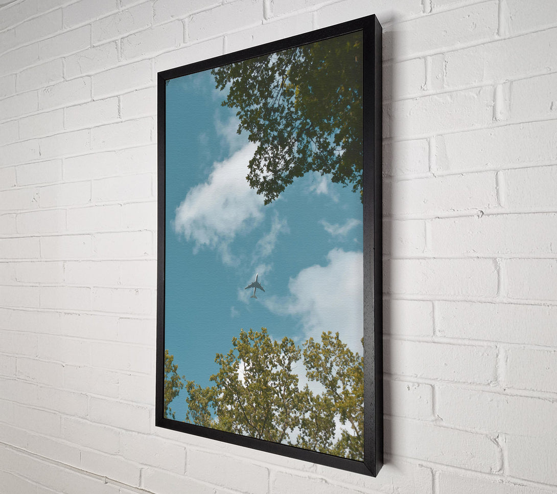  A Canvas Print of Blue Sky Plane Flight Canvas Wall Art