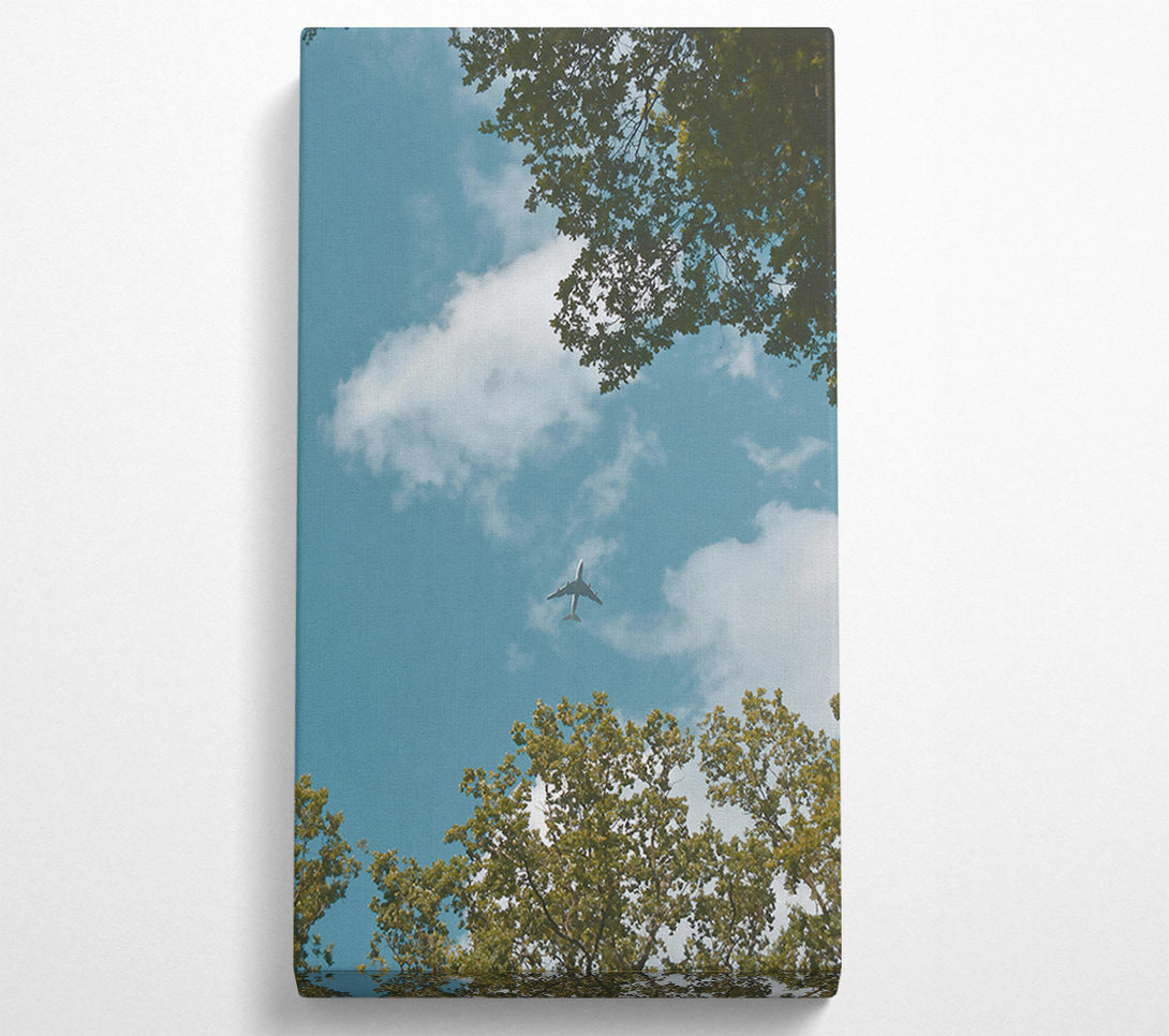  A Canvas Print of Blue Sky Plane Flight Canvas Wall Art