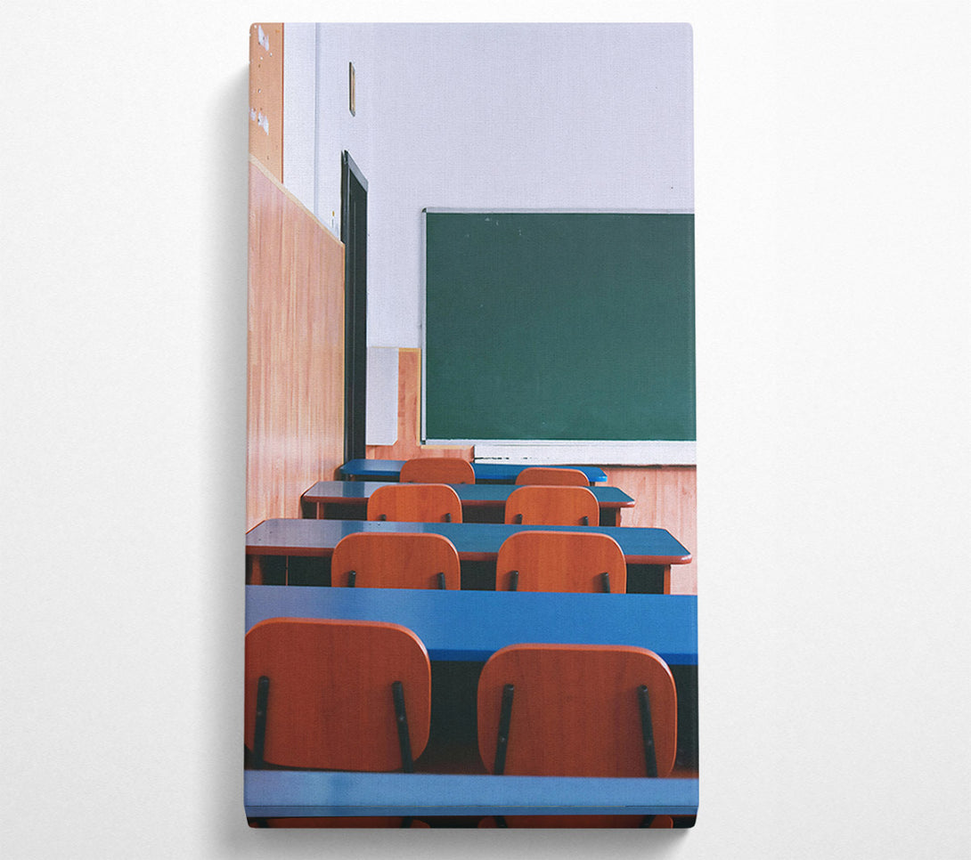  A Canvas Print of Blue Empty Classroom Canvas Wall Art