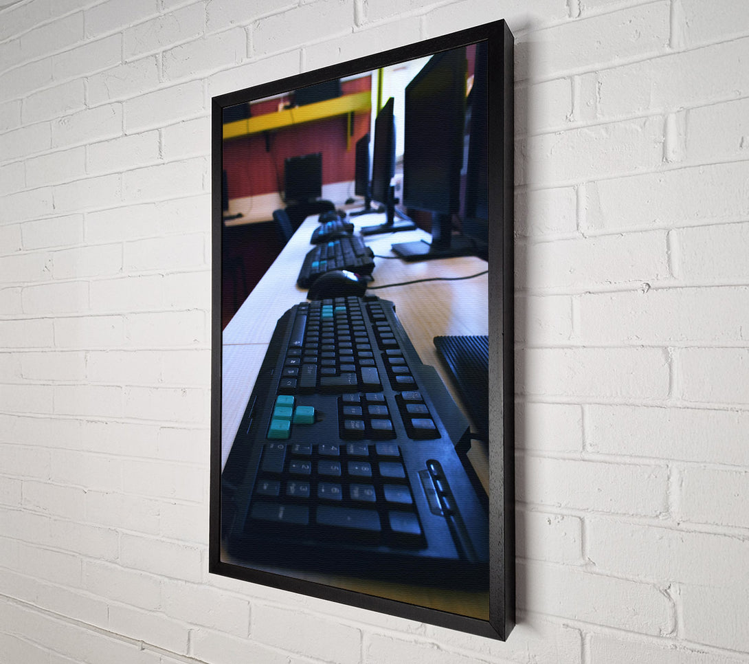 A Canvas Print of Black Keyboard Glow Canvas Print