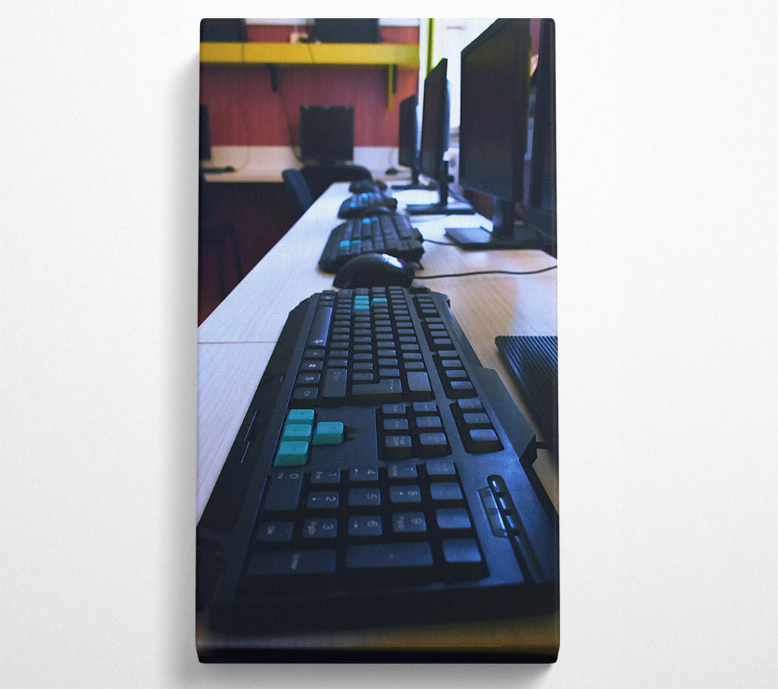  A Canvas Print of Black Keyboard Glow Canvas Print