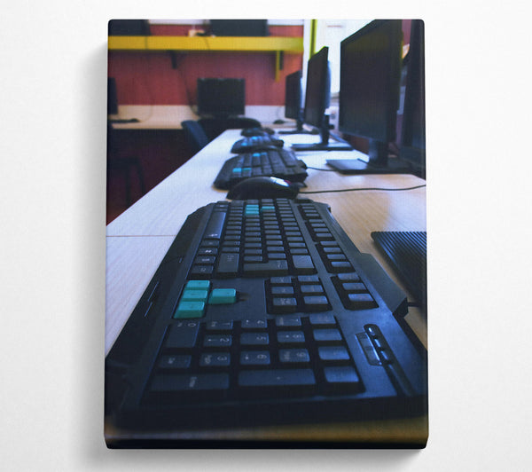  A Canvas Print of Black Keyboard Glow Canvas Print