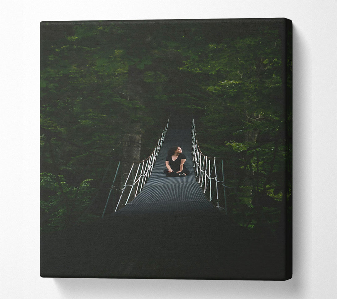  A Canvas Print of Green Swaying Bridge Canvas Art