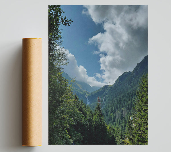 Azure Mountain Sky Print