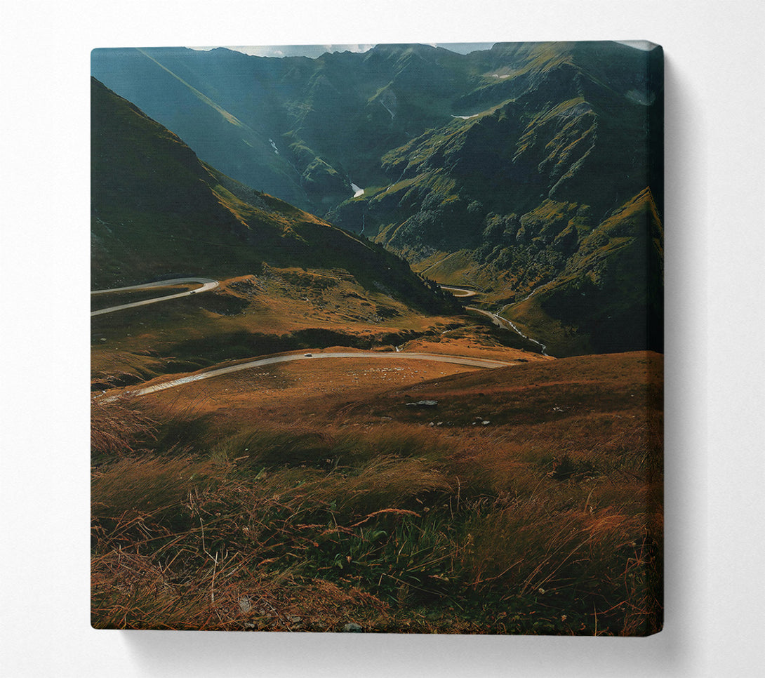  A Canvas Print of Golden Mountain Pass Canvas Wall Art
