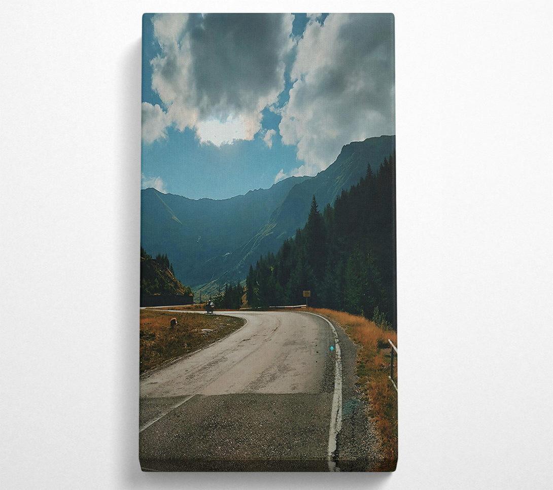  A Canvas Print of Blue Sky Mountain Road Canvas Print