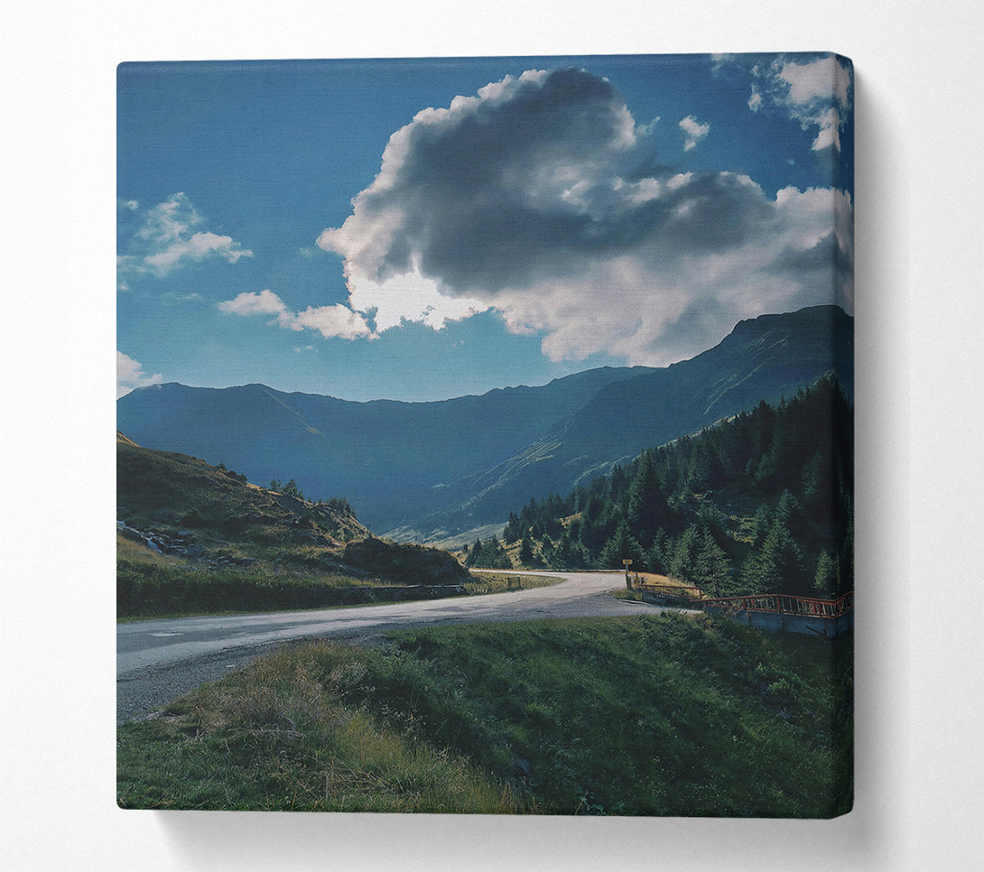  A Canvas Print of Blue Mountain Road Canvas Art