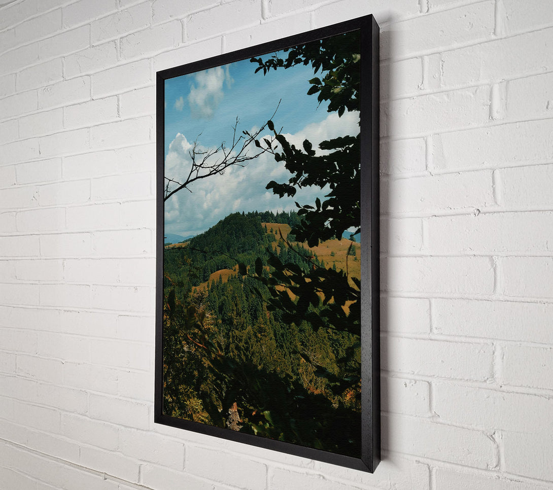  A Canvas Print of Green Hilltop View Canvas Wall Art