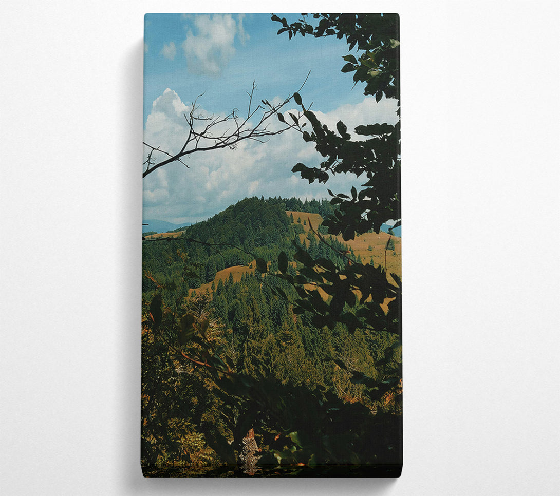  A Canvas Print of Green Hilltop View Canvas Wall Art