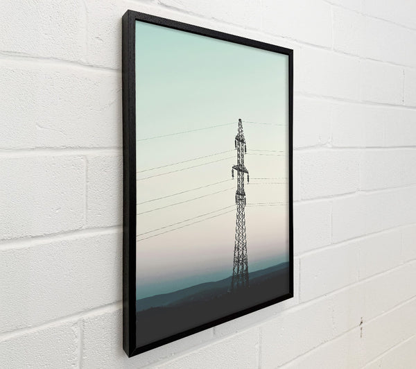 Teal Power Lines