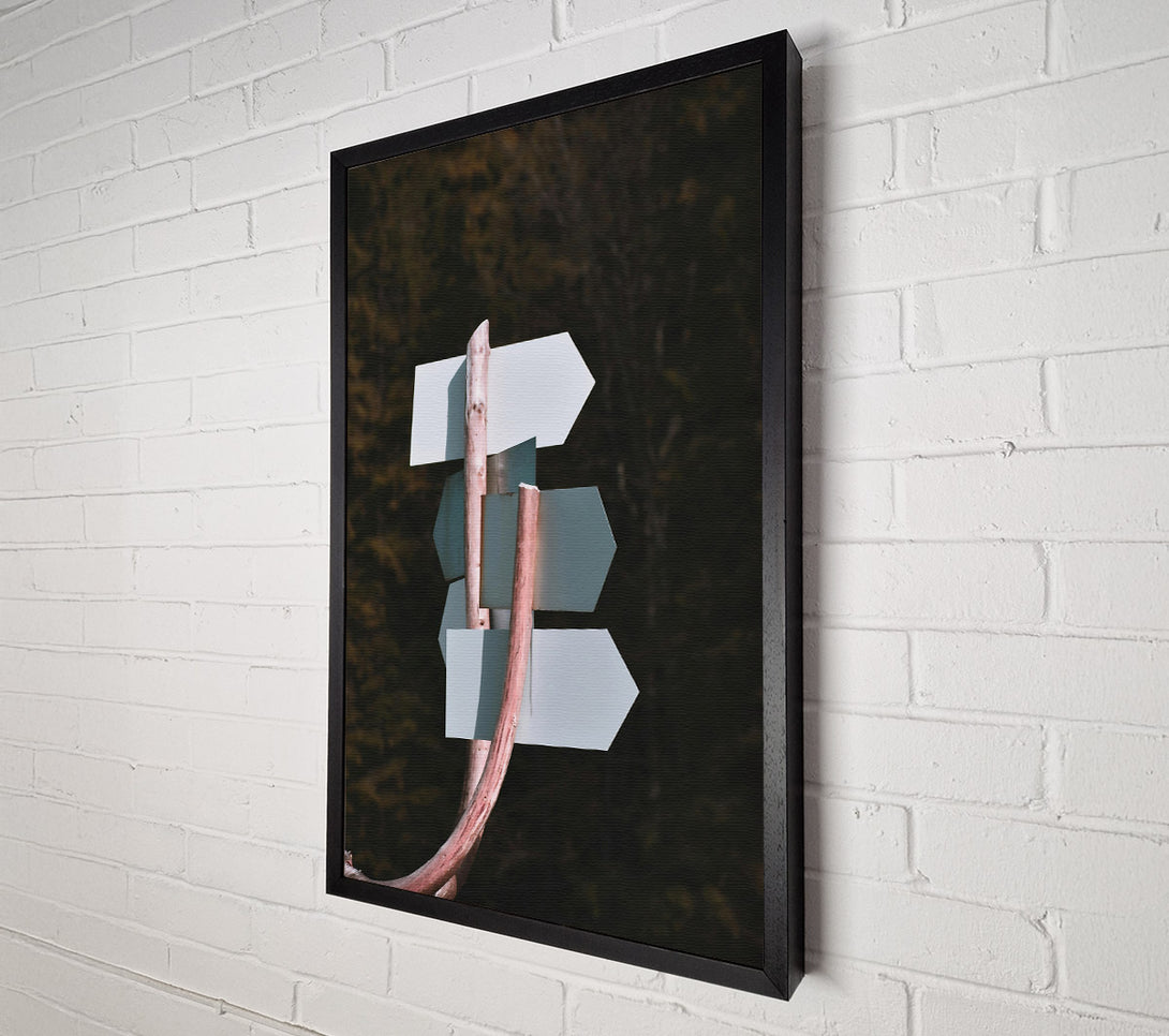  A Canvas Print of Pale Grey Directions Canvas Art