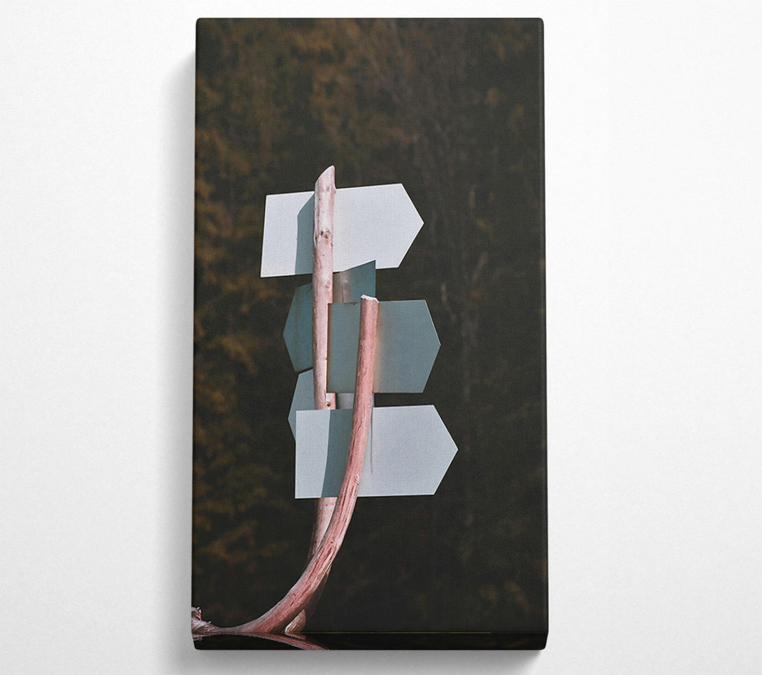  A Canvas Print of Pale Grey Directions Canvas Art