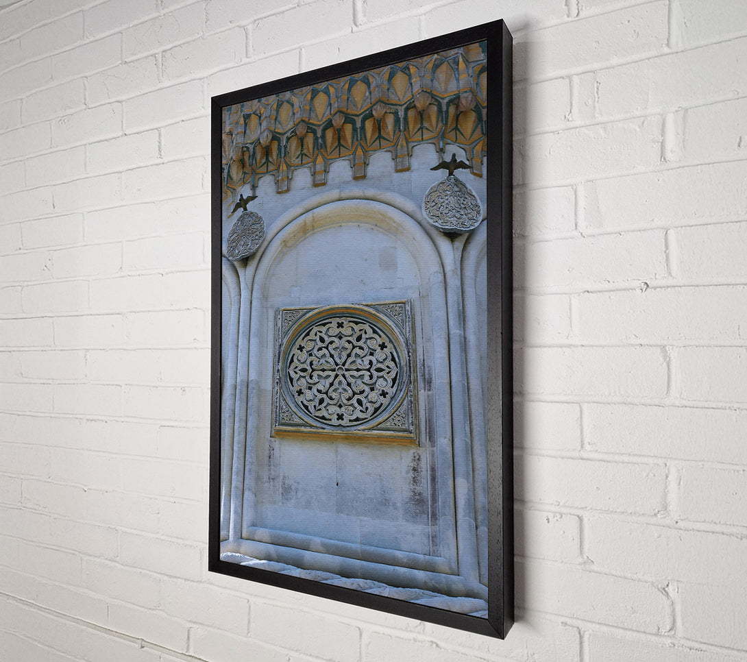  A Canvas Print of Stonework With Gold Accents Canvas Print